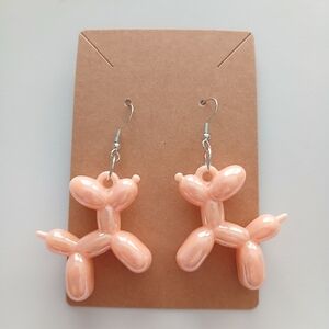 Fashion Jewelry Pink Balloon Dog Earrings